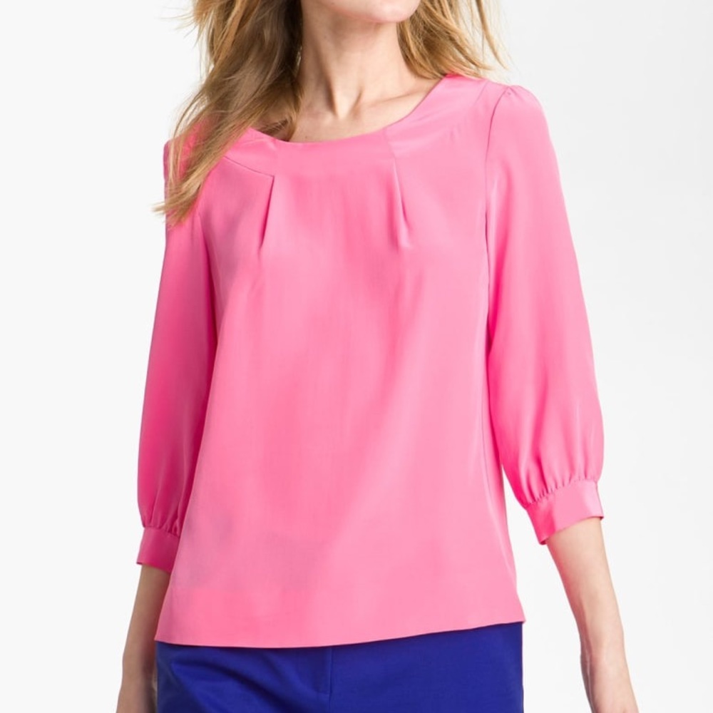 Kate Spade Bridgette Top Blouse Pink Coral Shirt